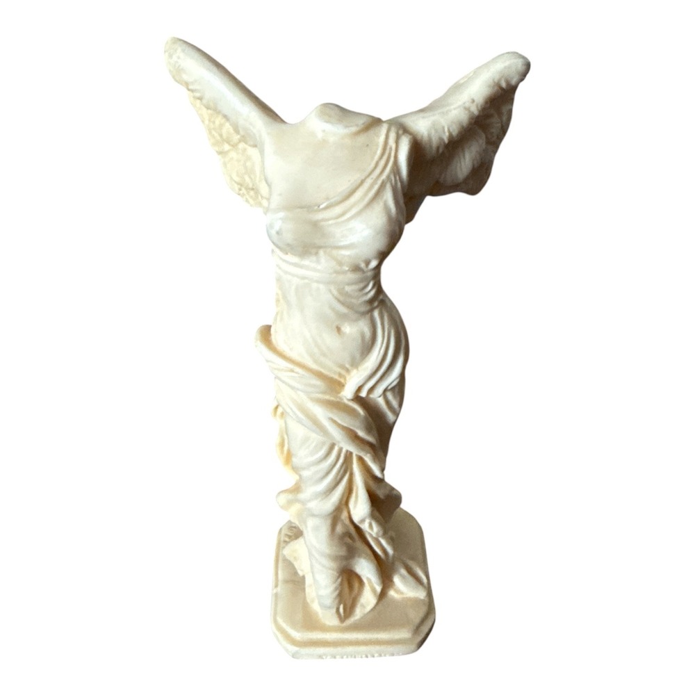 A. Santini Winged Victory of Samothrace Sculpture Italy Alabaster Figure 6 in